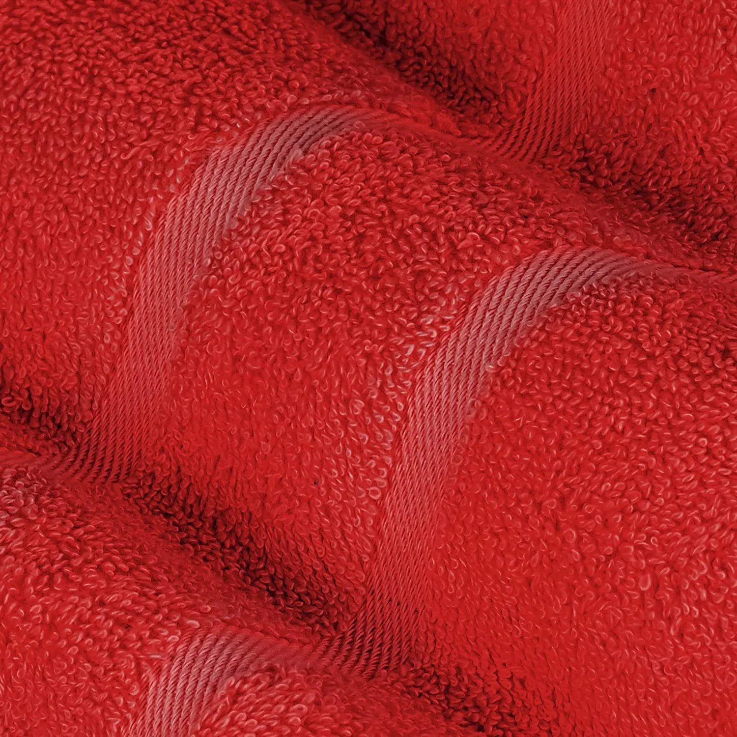 STICKANDSHINE Frottee-Handtücher – Rot, 100% Baumwolle, 500 g/m²
